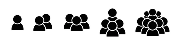 Menschen Ikone Flachen Stil Personen Symbol Infografik Website Design Logo — Stockvektor