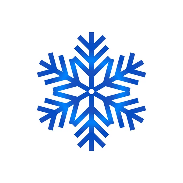 Copo Nieve Azul Aislado Sobre Fondo Blanco — Vector de stock