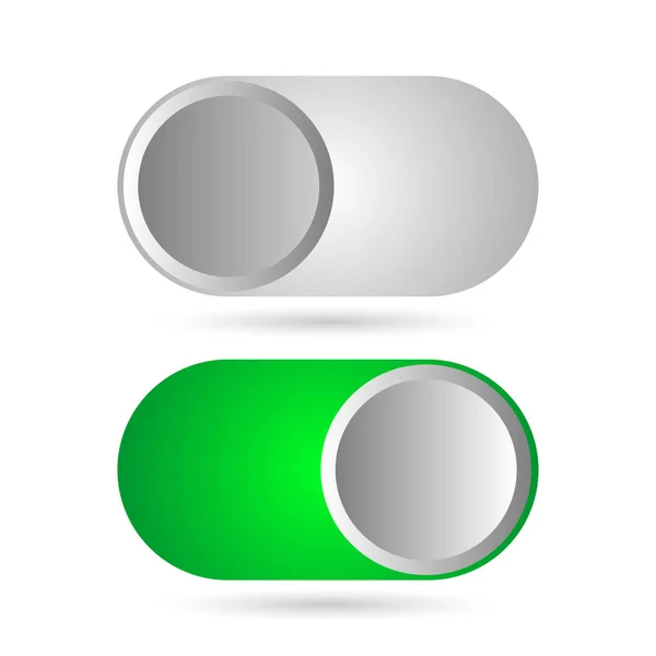Botão Liga Desliga Interruptor Conjunto Botões Interruptor Design Material Ilustração — Vetor de Stock