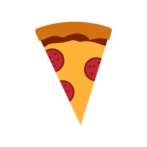 Pizza Slice Vector Illustratie Ontwerp — Stockvector