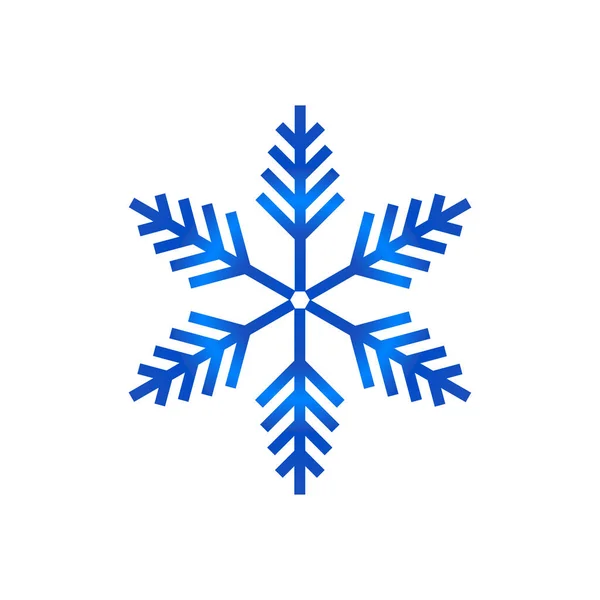 Copo Nieve Azul Aislado Sobre Fondo Blanco — Archivo Imágenes Vectoriales
