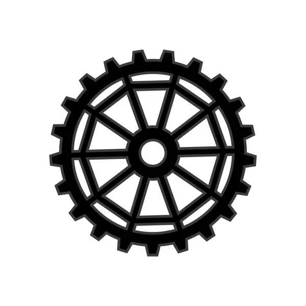 Cog Hjul Vektor Logotyp Design Redskap Koncept Emblem Isolerad Vit — Stock vektor