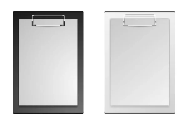 Realistic Blank Clipboards Mockup Template Render Illustration — Stock Vector