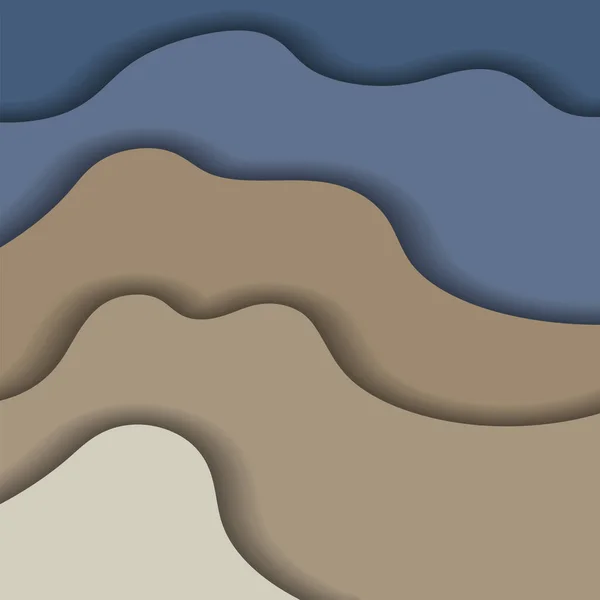 Wellenförmigen Abstrakten Hintergrund Illustration — Stockvektor