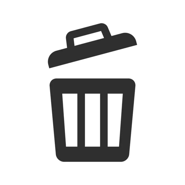 Rubbish Bin Vector Illustration White Background — Image vectorielle