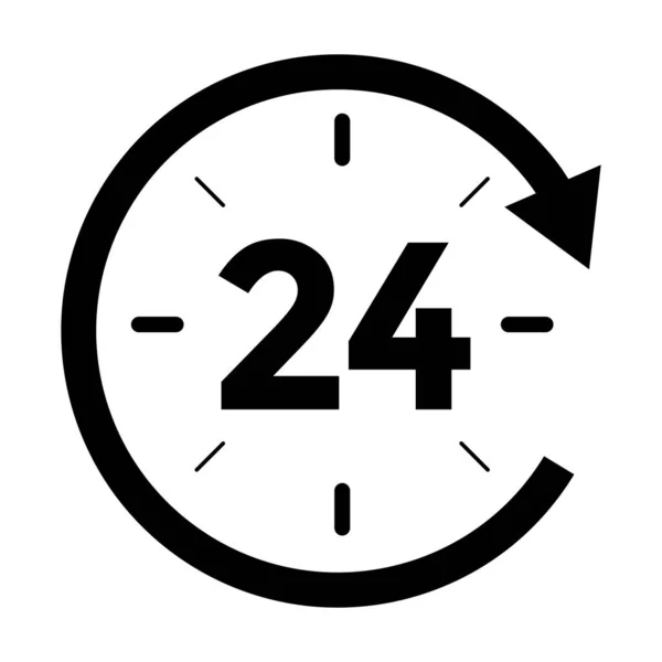 Icono Web Ilustración Vectorial Del Reloj Con Flecha — Vector de stock