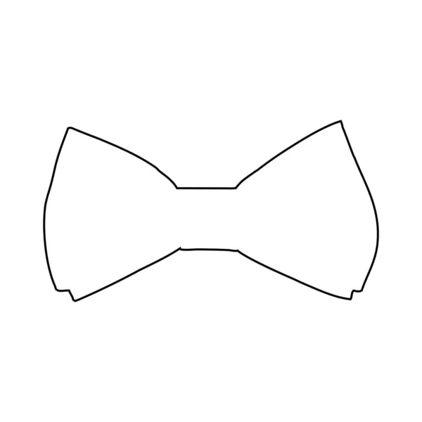 Bow Tie Vector Icon Cartoon Illustration White Background — Stock Vector