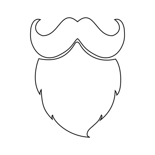 Cara Hombre Con Bigote Barba Ilustración Vectorial — Archivo Imágenes Vectoriales