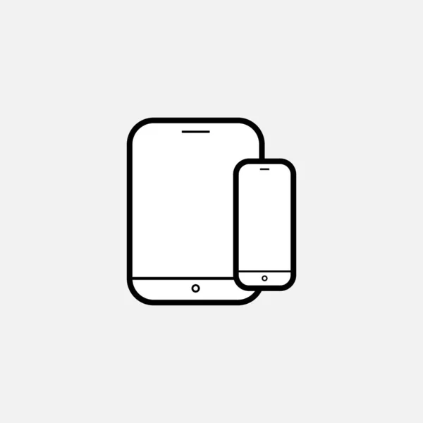 Iconos Teléfonos Inteligentes Tabletas Ilustración Vectorial — Vector de stock