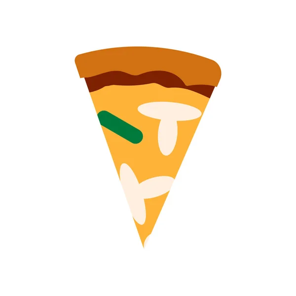 Rajzfilm Darab Finom Pizza — Stock Vector