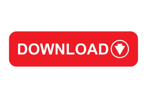 Web Red Download Button Arrow — Vector de stock