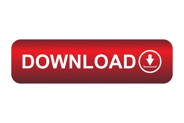 Web Red Download Button Arrow — Stockový vektor