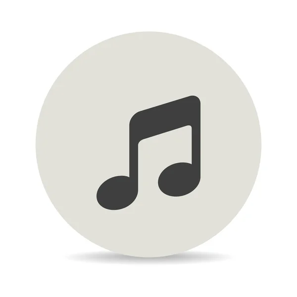 Icono Vector Signo Música — Vector de stock