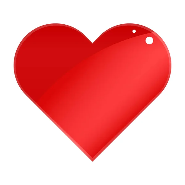 Büyük Kırmızı Kalp Vektör Illüstrasyonu — Stok Vektör