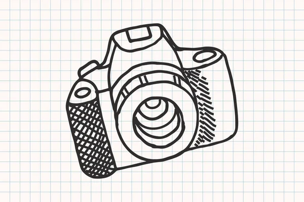 Camera Drawing Icon Vector Illustration — Stock Vector