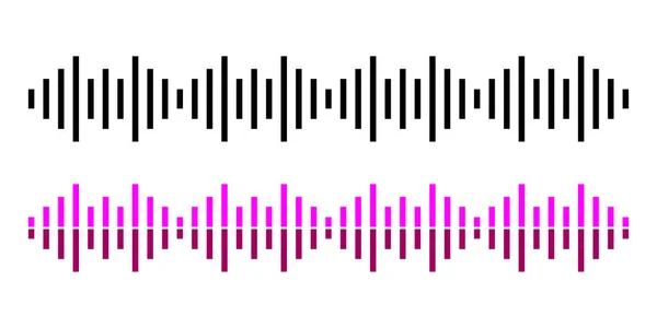 Значок Звукових Хвиль Плоский Дизайн Векторна Ілюстрація — стоковий вектор