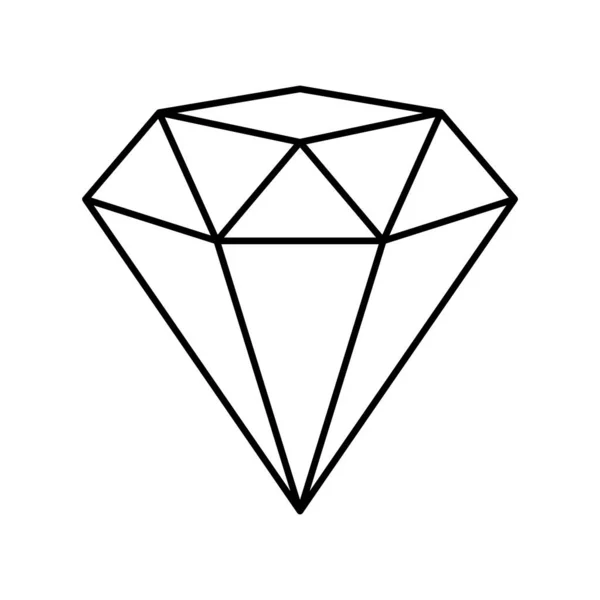 Gem Icon Illustration White Background — Stok Vektör