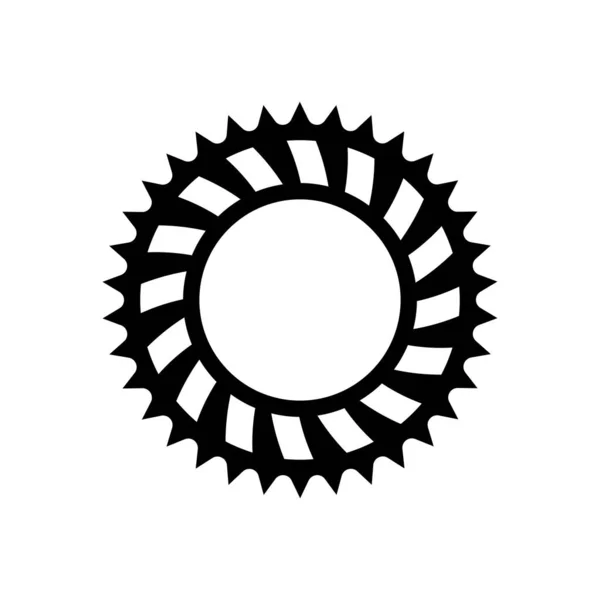 Σχεδιασμός Λογότυπου Τροχού Διάνυσμα Έννοια Εργαλείων Έμβλημα Που Απομονώνεται Λευκό — Διανυσματικό Αρχείο