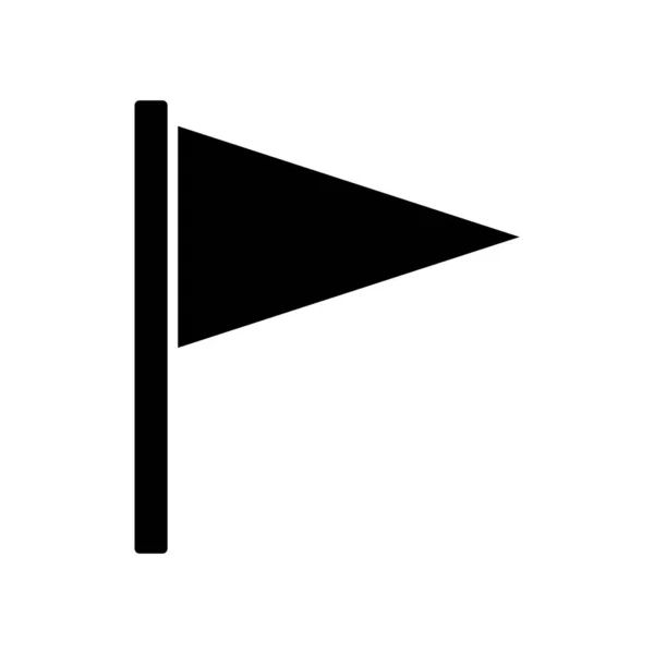 Svarta Flaggan Ikonen Modern Vektor Ikon Isolerad Vit Bakgrund — Stock vektor