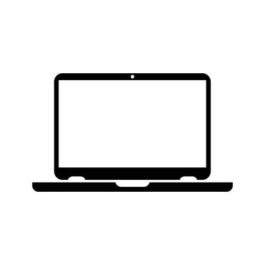 Dizüstü bilgisayar simgesi. Laptoplar ya da dizüstü bilgisayarlar. Beyaz arkaplanda vektör çizimi izole edildi. EPS10