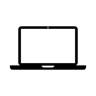 Dizüstü bilgisayar simgesi. Laptoplar ya da dizüstü bilgisayarlar. Beyaz arkaplanda vektör çizimi izole edildi. EPS10