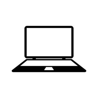 Dizüstü bilgisayar simgesi. Laptoplar ya da dizüstü bilgisayarlar. Beyaz arkaplanda vektör çizimi izole edildi. EPS10