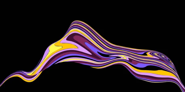 Abstracte Kleur Golvende Lijnen Moderne Vectorachtergrond — Stockvector