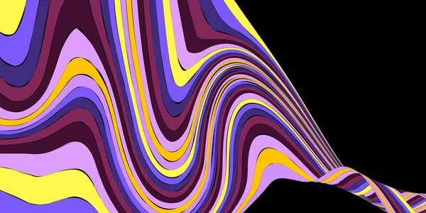Lignes Ondulées Couleur Abstraite Fond Vectoriel Moderne — Image vectorielle