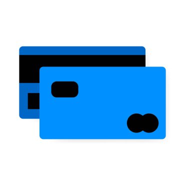 Kredi kartı ikonu. Kredi kartı ödeme piktogramı. Vektör.