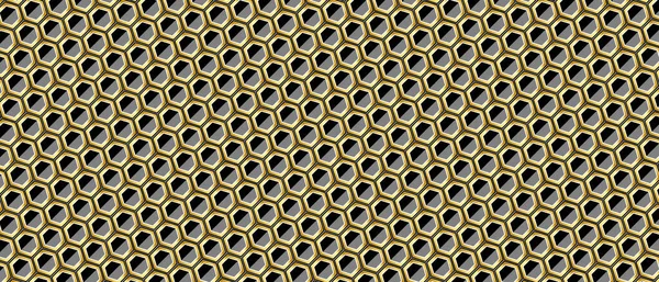 Abstrait Fond Technologique Avec Hexagones Luxueux Décor Illustration Texture Vectorielle — Image vectorielle