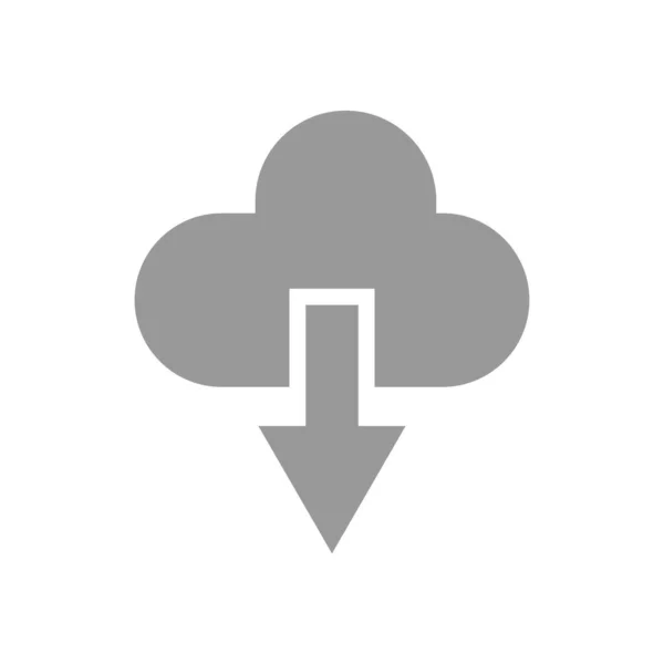 Icono Vector Nube Descargar Símbolo Ilustración Vectorial Aislada Sobre Fondo — Vector de stock