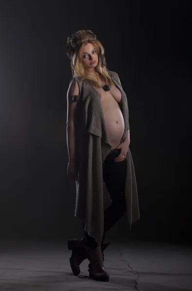 Nacked pregnant woman — Stock Photo, Image