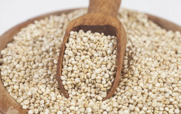 Quinoa na bílém pozadí — Stock fotografie