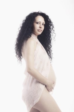 Hamile bir kadının portresi.