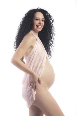 Hamile bir kadının portresi.