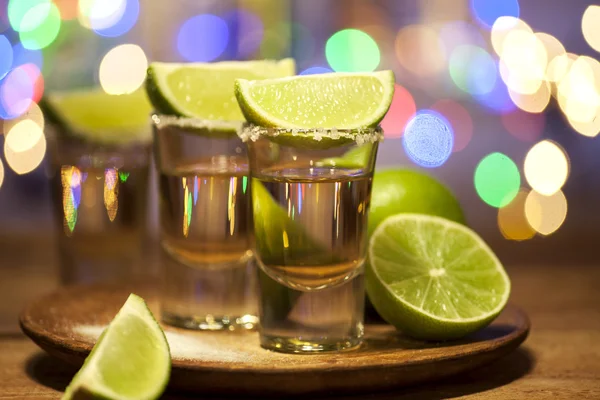 Tequila shots on a bar — Stock Photo, Image