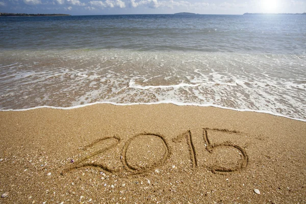 New Year on the sea beach — Stock Photo, Image