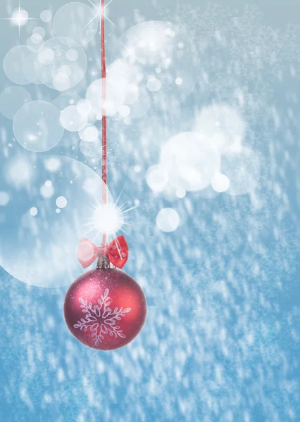 Beautiful red Christmas ball — Stock Photo, Image