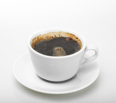 Whitr kahve Kupası plaka ile