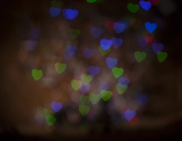 Kleurrijke hart bokeh — Stockfoto