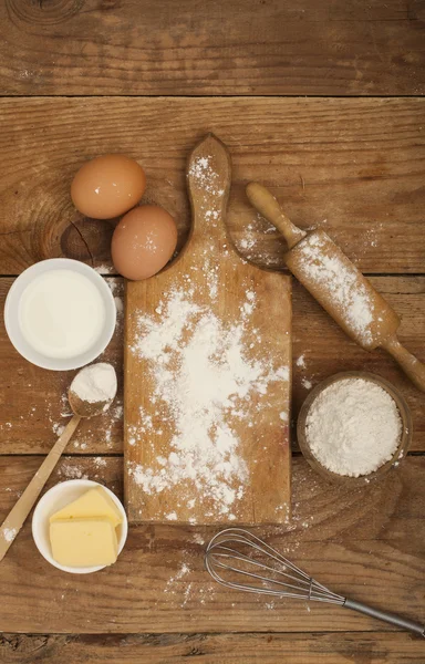 Ingredientes para la preparación de productos de panadería —  Fotos de Stock