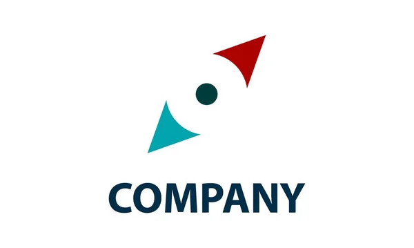 Diseño Logo Brújula Azul Concepto — Vector de stock
