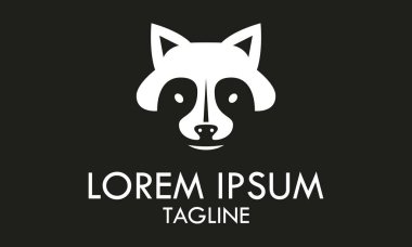 Rakun Yüzlü Logo Sembol Vektör İllüstrasyonu