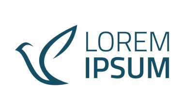 Soyut Satır Mavi Çizgi Logosu Tasarımı