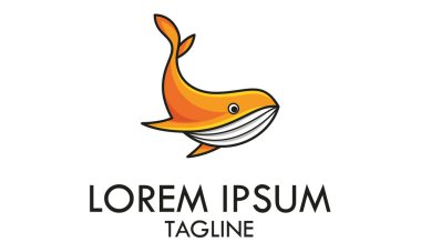 Turuncu Büyük Doğa Balina Logosu Tasarımı