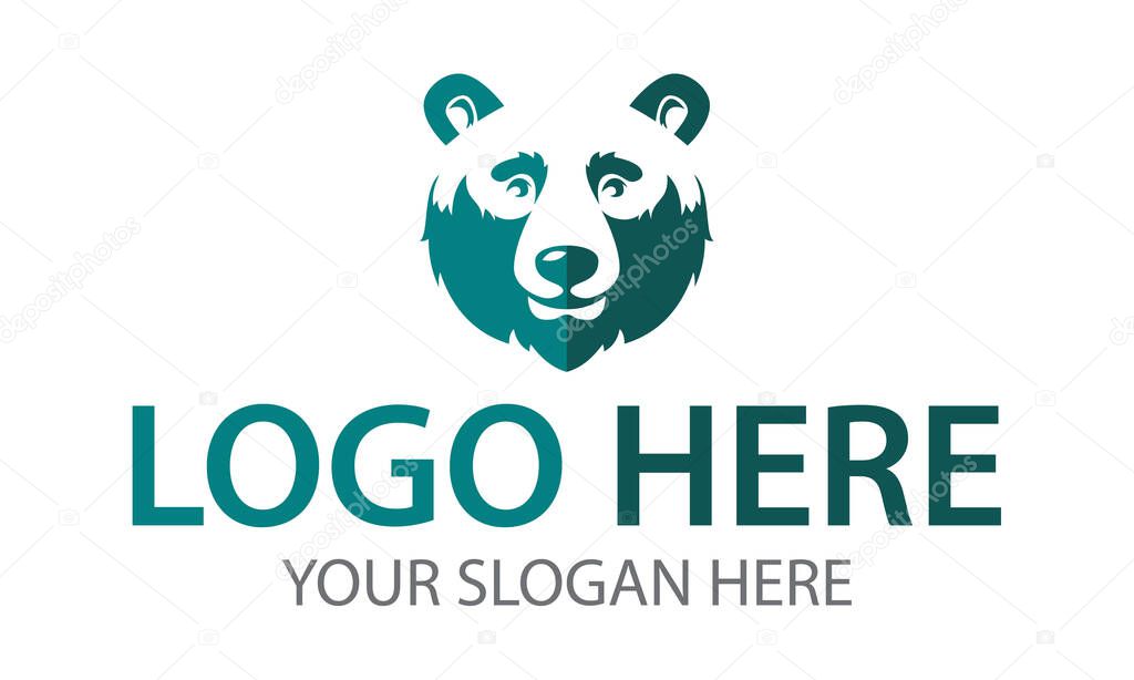 Stylized graphic bear logo templates