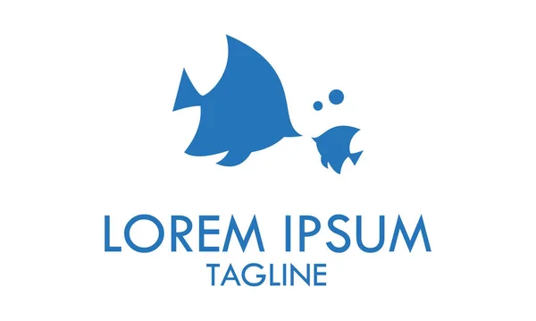 Logo Élégant Pour Poissons Adapté Pêche Restaurant Fruits Mer Magasin — Image vectorielle