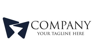 Monokrom Soyut Siyah ve Beyaz Tepe Diş Logosu Tasarımı