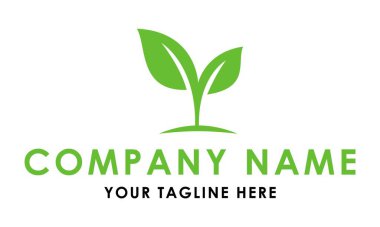 Taze Yeşil Çevre Bitkisi Yetiştirme, Yaprak Doğa Logosu, Simge Tasarımı
