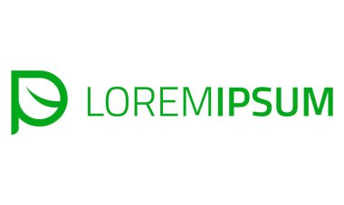 Yaratıcı Soyut Harf P Doğa Ekolojik Yaprak Logosu Tasarımı